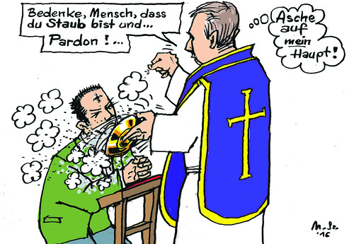 Zeichnung Aschenritus